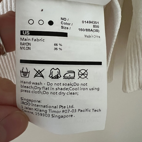 White top with black tie detail in front - Picture 3 of 3